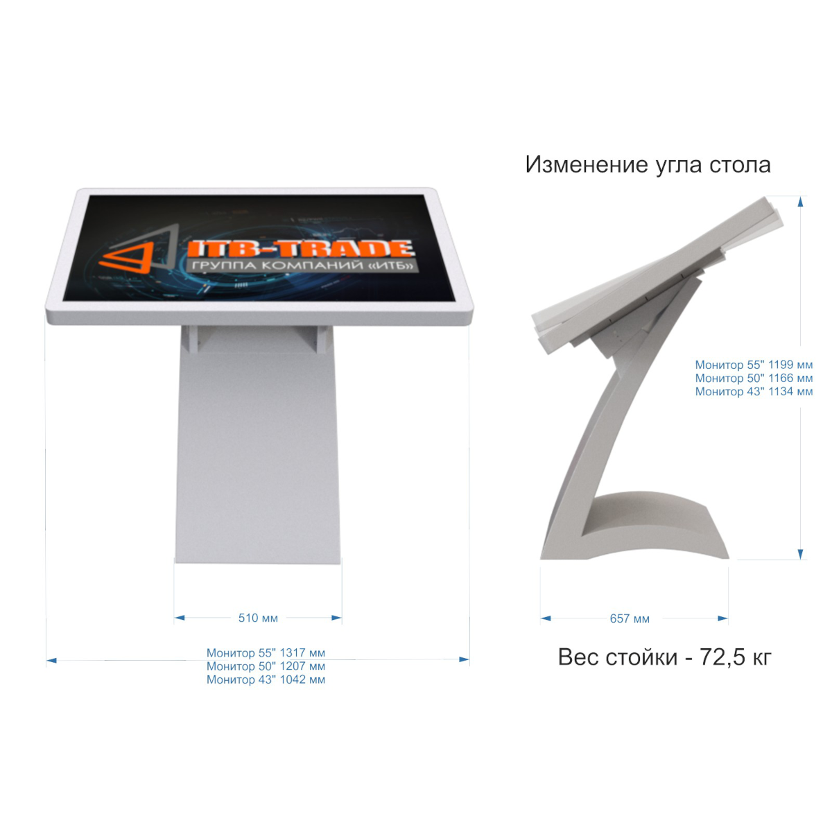 Купить сенсорный стол A 43-55″ в «ИТБ»